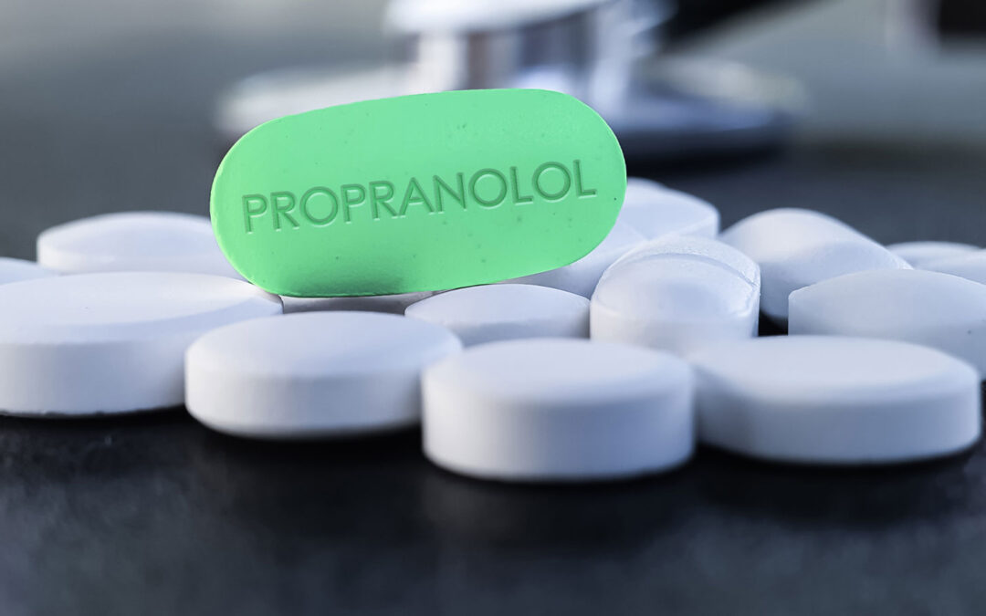 A propranolol pill to be used in PTSD therapy, symbolizing the understanding of its positive outcomes.
